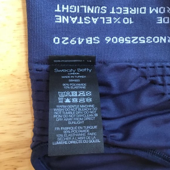 Sweaty‎ Betty Stamina Workout Bra Navy S - Picture 5 of 6